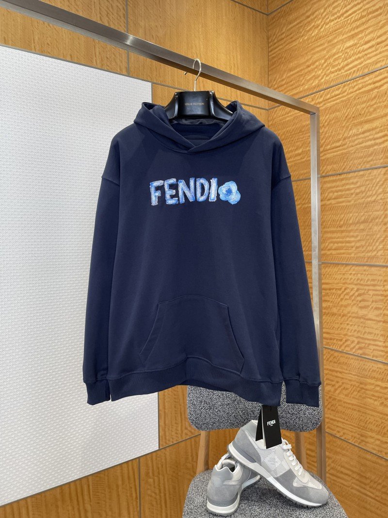 1-1-13.jpg Fendi Letter Floral Embroidered Hooded Sweatshirt - 图片 1