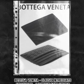 Bottega Veneta Woven Check Card Case