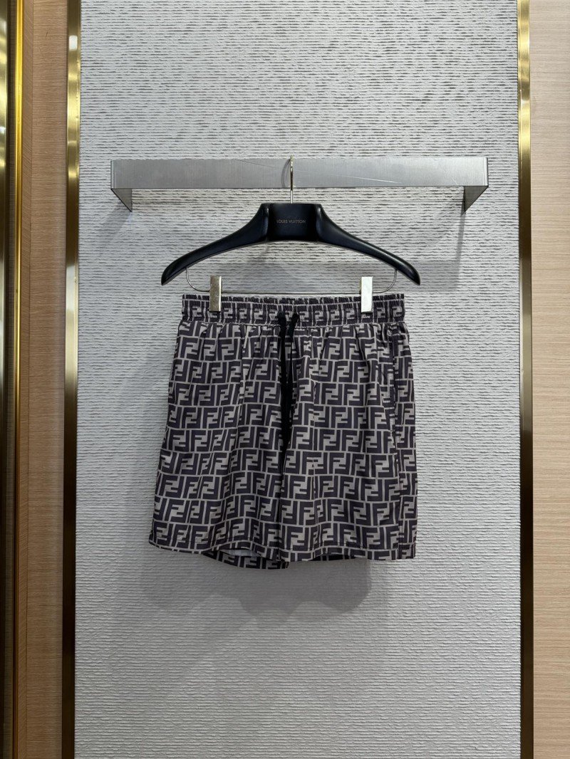 1-100-1.jpg Fendi Double F Full Print Beach Shorts 1 - 图片 1