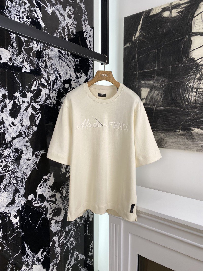 1-102-1.jpg Fendi Embroidered Short Sleeve T-Shirt - 图片 1