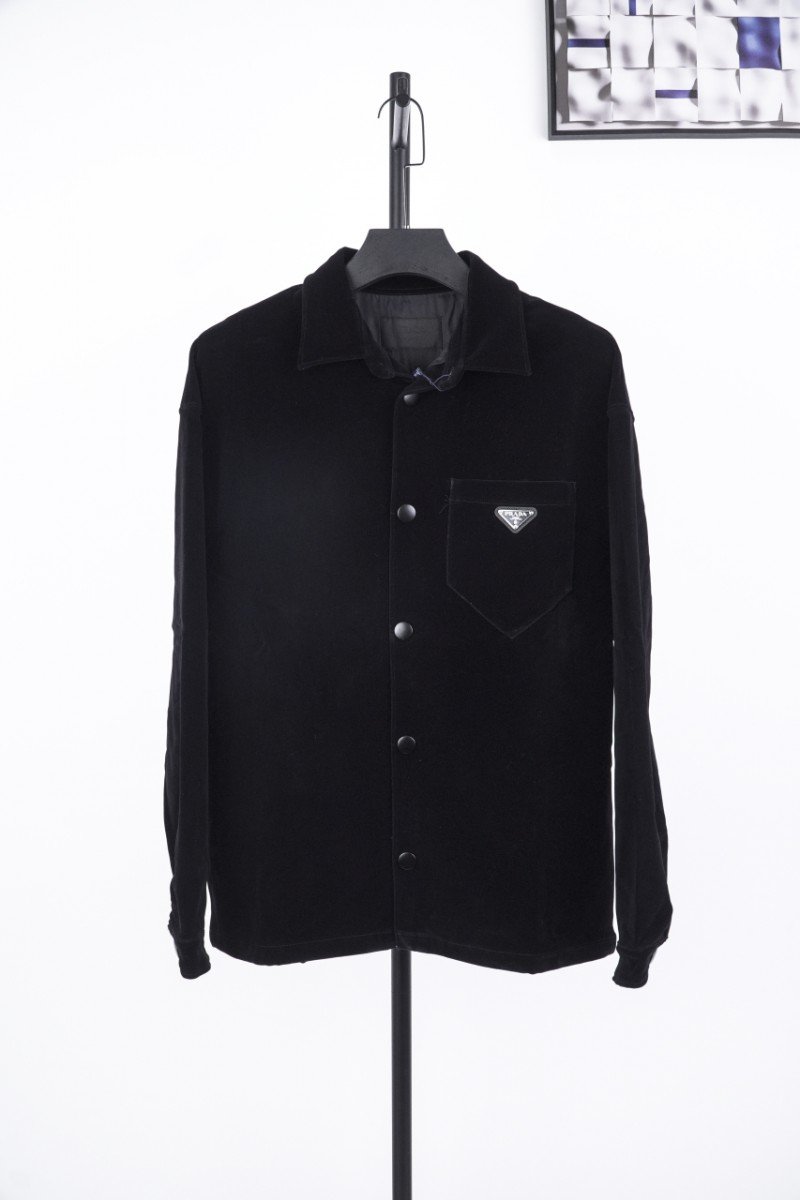 1-111-2.jpg Prada Velvet Shirt Jacket - 图片 1