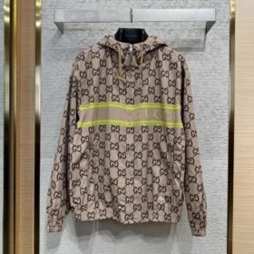Gucci Full Print Hooded Punch Jacket