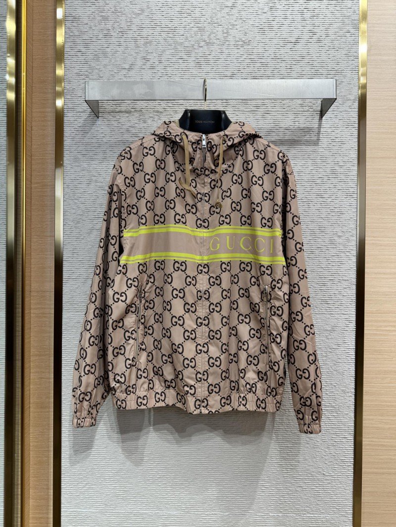 1-116-1.jpg Gucci Full Print Hooded Punch Jacket - 图片 1