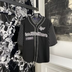 LV Appliqu??d Baseball Short Sleeve Shirt