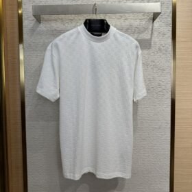 LV Checkerboard Embroidered Short Sleeve T-Shirt 2
