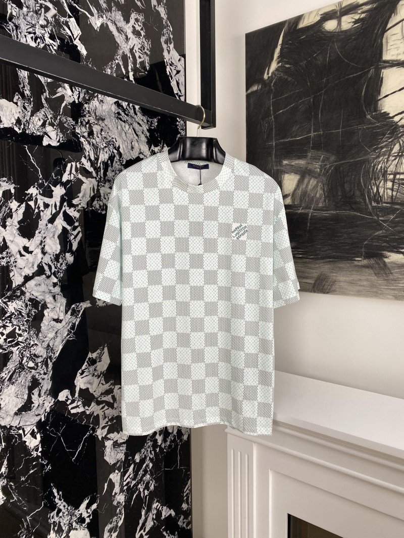 1-149-1.jpg LV Green Checkerboard Print Short Sleeve - 图片 1