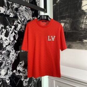 LV dark plaid studded short sleeve