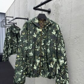 Lv Nigo co-branded reversible hooded jacket coat