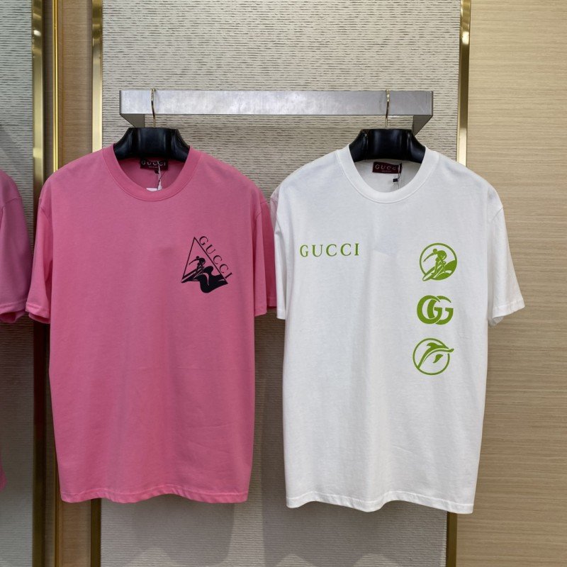 1-240.jpg Gucci Ski Print Short Sleeve T-Shirt White - 图片 1