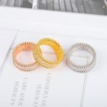 Van Cleef and Arpels Perl??e diamonds ring 3 rows - 图片 3