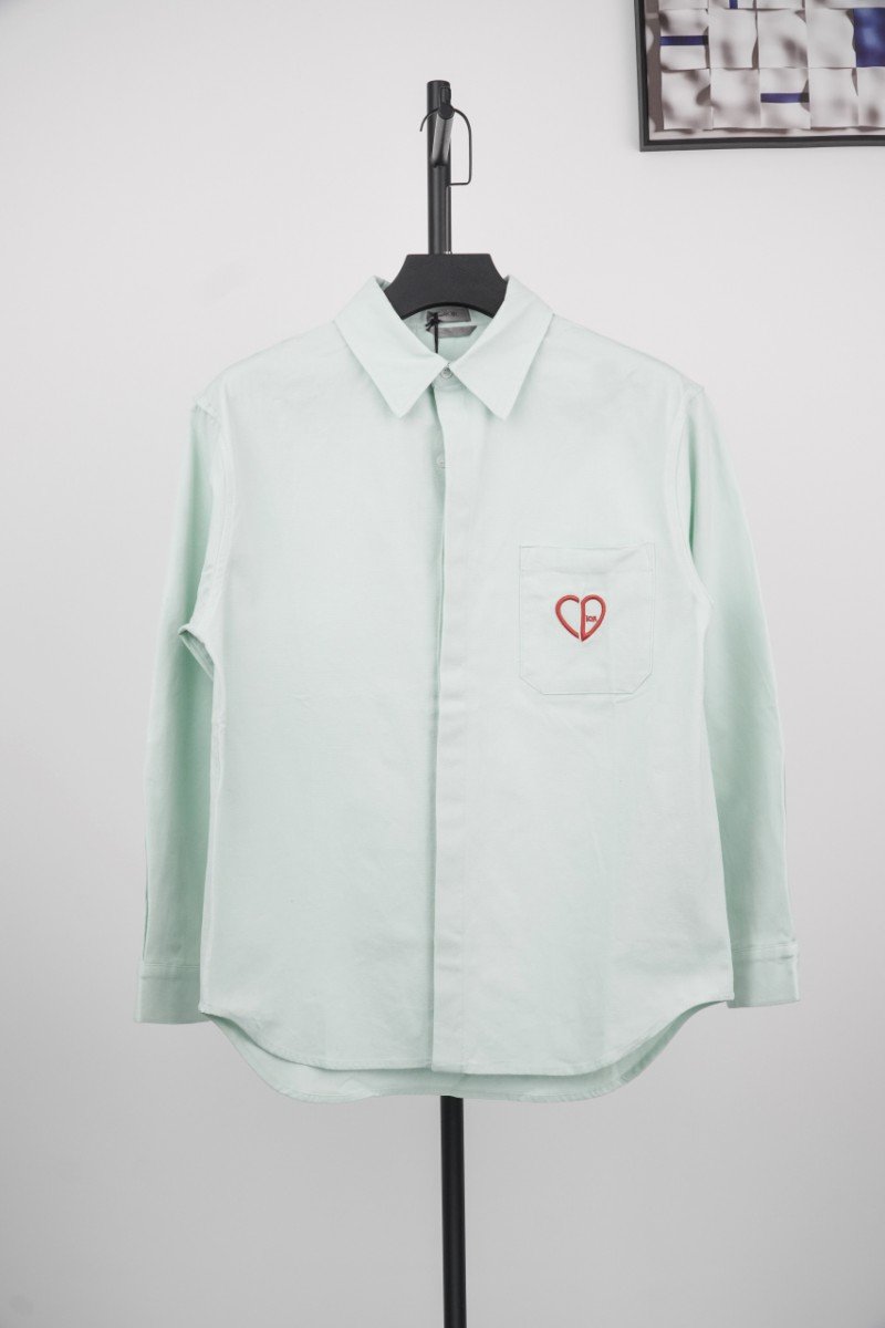 1-28-7.jpg Dior Cd Little Heart Embroidered Long Sleeve Shirt - 图片 1