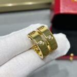 CARTIER LOVE hoop earrings classic model 2 diamonds - 图片 2