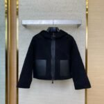 Fendi Old Flower Reversible Cashmere Short Jacket Black