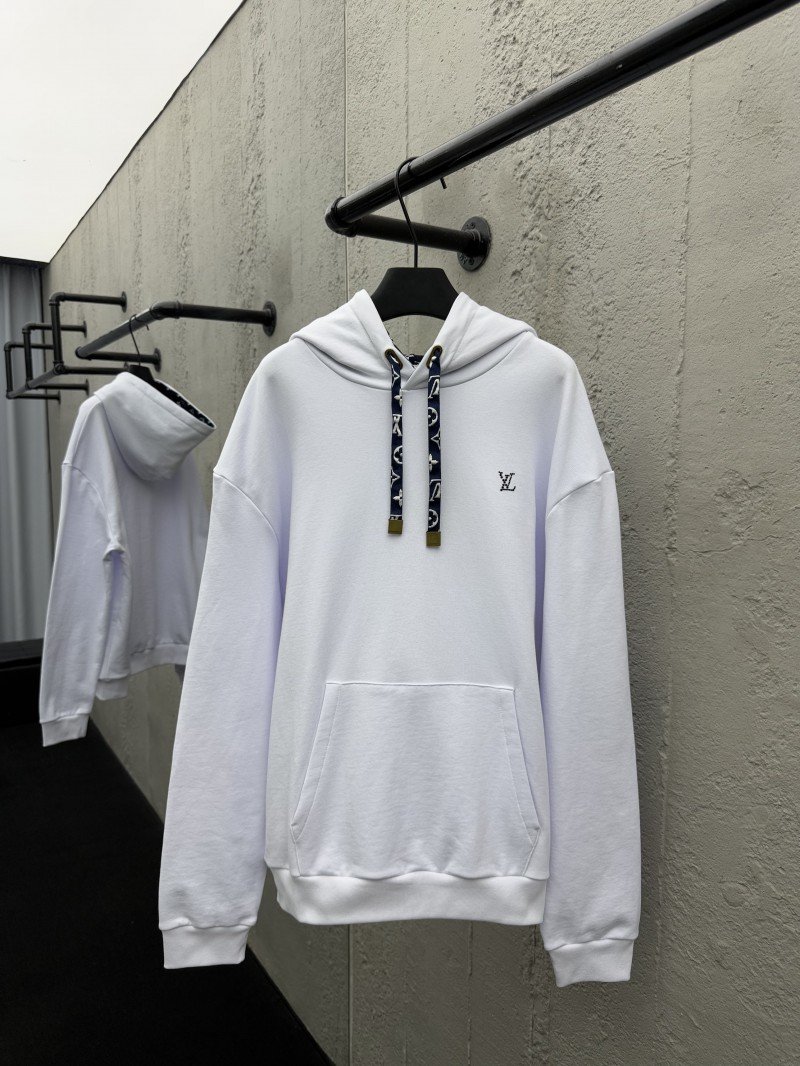 1-3-7.jpg Lv Solid Color Drawstring Hooded Long Sleeve Sweatshirt 1 - 图片 1