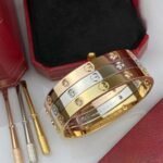 CARTIER LOVE bracelet classic model 4 diamonds - 图片 6