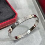 CARTIER LOVE bracelet classic model 4 diamonds - 图片 2