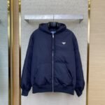Prada Hooded Zip Down Jacket