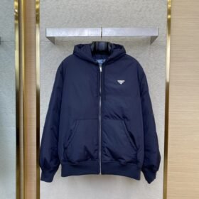 Prada Hooded Zip Down Jacket