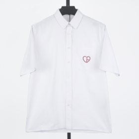Dior Cd Small Heart Embroidered Short Sleeve