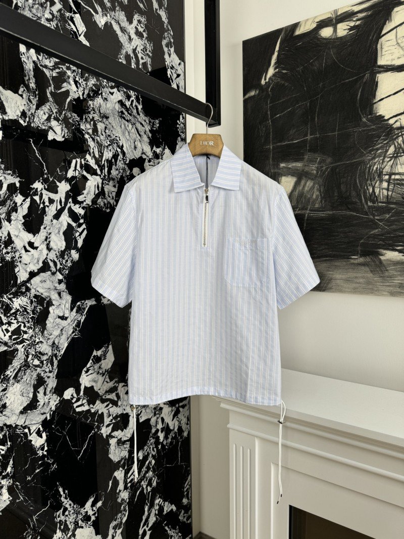 1-71-3.jpg Dior Half Zip Short Sleeve Shirt - 图片 1
