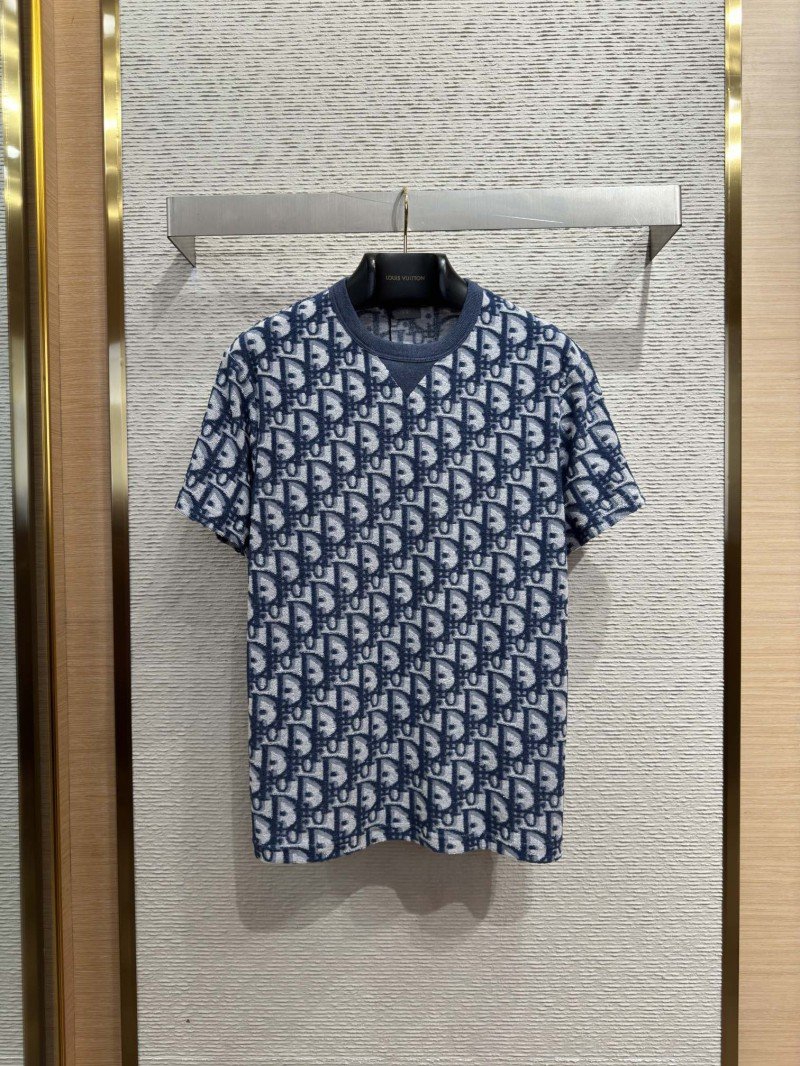 1-72-4.jpg Dior Jacquard All Over Print Short Sleeve T-Shirt 1 - 图片 1