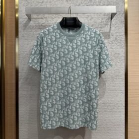 Dior Jacquard All Over Print Short Sleeve T-Shirt 2
