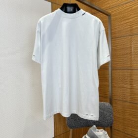 Balenciaga Solid-Color Safety Tape Micro-Logo Short-Sleeve T-Shirt 1