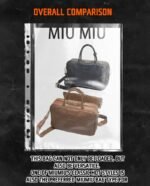 Miu Miu Logo Embossed Zip Tote Brown