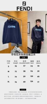 Fendi Letter Floral Embroidered Hooded Sweatshirt - 图片 2