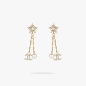 CHANEL CC Star Pearl earrings