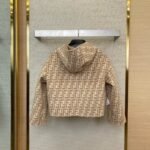 Fendi Old Flower Reversible Cashmere Short Jacket Khaki - 图片 5