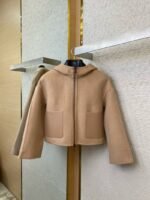 Fendi Old Flower Reversible Cashmere Short Jacket Khaki - 图片 8