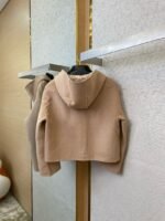 Fendi Old Flower Reversible Cashmere Short Jacket Khaki - 图片 9