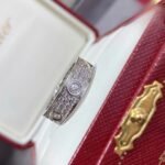 CARTIER LOVE ring classic model paved 6 diamonds - 图片 3
