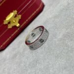 CARTIER LOVE ring classic model paved ceramic - 图片 3