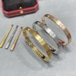 CARTIER LOVE bracelet classic model brushed 4 diamonds - 图片 4
