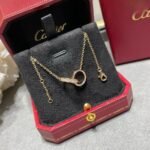 CARTIER LOVE bracelet on chain half-paved - 图片 2