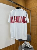 Balenciaga Solid-Color Safety Tape Micro-Logo Short-Sleeve T-Shirt 1 - 图片 2