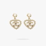 CHANEL CC Pearl Heart earrings