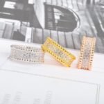 Van Cleef and Arpels Perl??e diamonds ring 3 rows - 图片 6