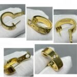 CARTIER LOVE hoop earrings classic model 2 diamonds - 图片 3