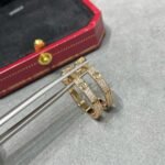 CARTIER LOVE hoop earrings medium model paved - 图片 3