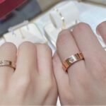 CARTIER LOVE ring classic model 3 diamonds - 图片 5