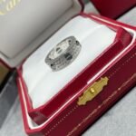 CARTIER LOVE ring classic model paved ceramic - 图片 4