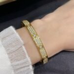 CARTIER LOVE bracelet classic model paved 10 diamonds - 图片 4