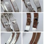 CARTIER LOVE bracelet classic model paved - 图片 3