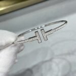 Tiffany and Co TIFFANY T Pav?? Diamond Wire Bangle - 图片 6