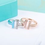 Tiffany and Co TIFFANY T Diamond and Turquoise Wire Ring - 图片 7