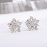 Van Cleef and Arpels Lotus openwork earrings mini model - 图片 2