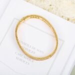 Van Cleef and Arpels Perl??e diamonds bracelet 3 rows medium model - 图片 6
